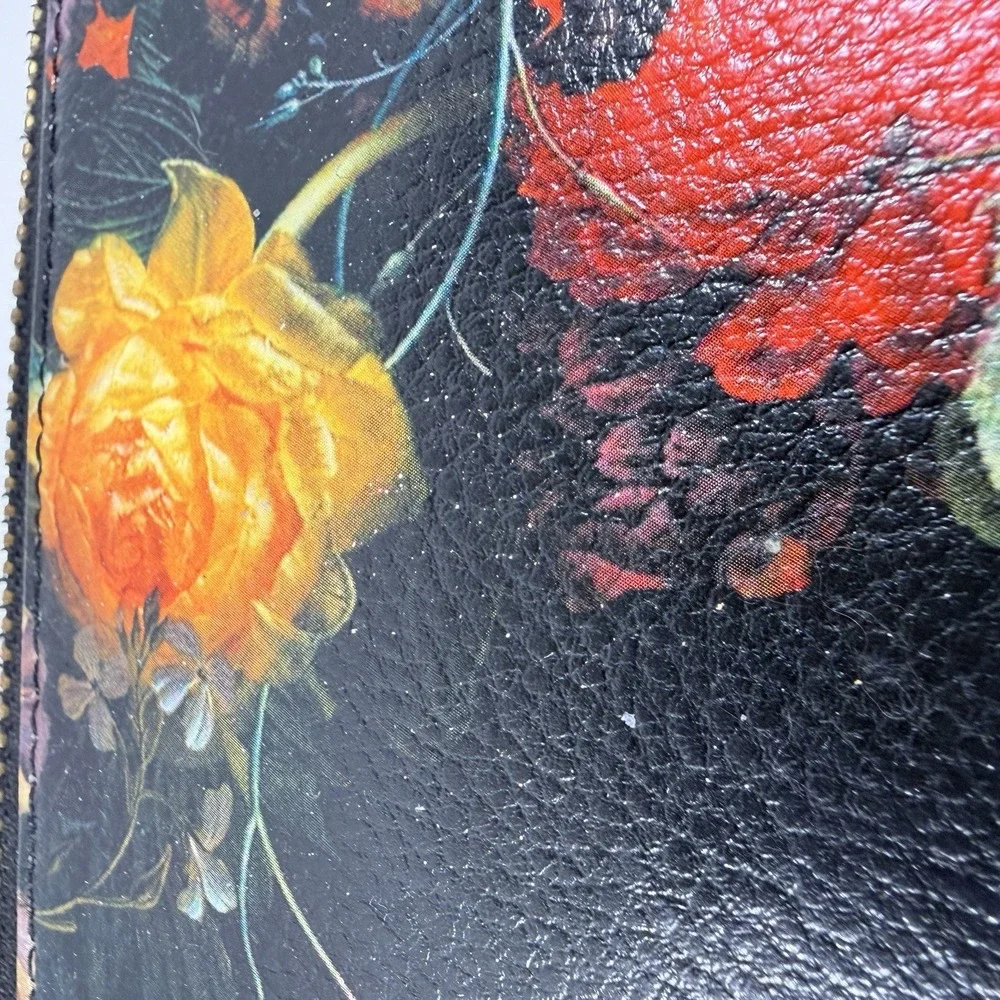 Lodis Italian Leather Wallet Organizer Rosalia Floral Crossbody Purse